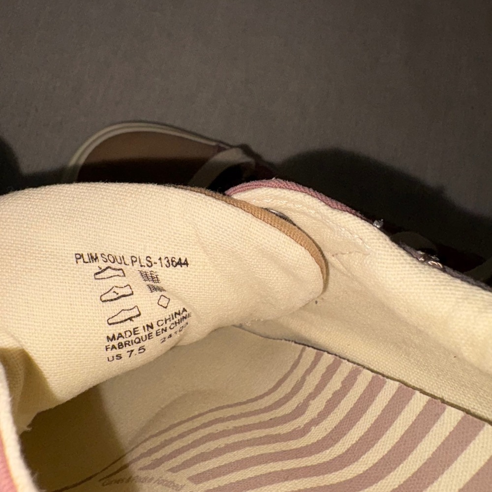 Taos Plim Soul Mauve Tan Canvas Low Top Sneakers Womens 7.5 - Picture 5 of 8